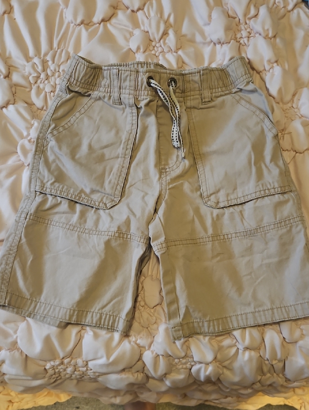 Gymboree Khaki Drawstring Kids Shorts - Beige